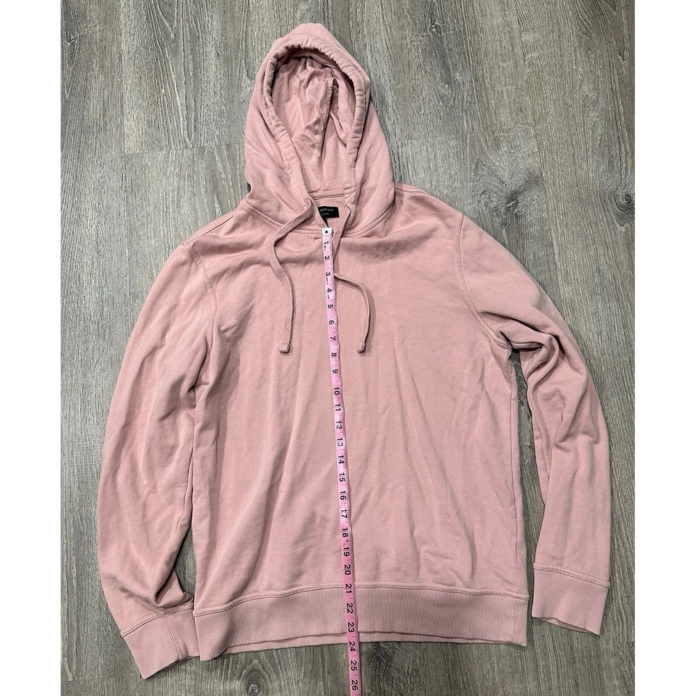 Banana Republic Hoodie Men's Medium Salmon Organic Cotton Heavyweight Hoodie - Picture 4 of 11